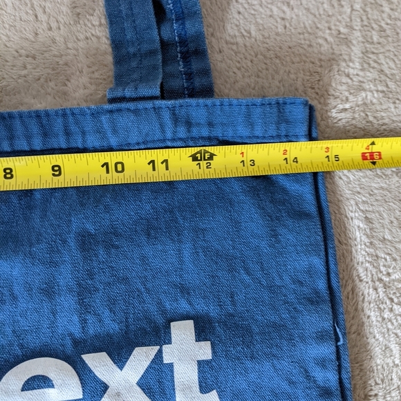 Blue Cotton Graphic Tote Bag - Picture 7 of 11